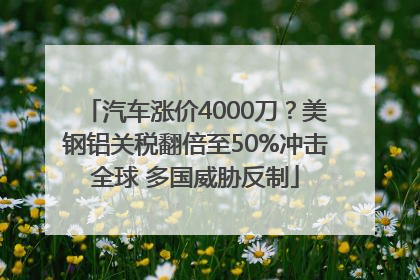 汽车涨价4000刀？美钢铝关税翻倍至50%冲击全球 多国威胁反制