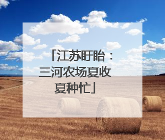 江苏盱眙：三河农场夏收夏种忙