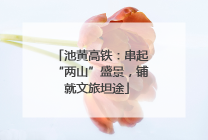 池黄高铁：串起“两山”盛景，铺就文旅坦途