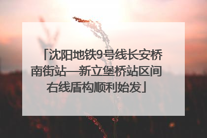 沈阳地铁9号线长安桥南街站—新立堡桥站区间右线盾构顺利始发