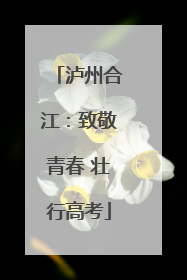 泸州合江：致敬青春 壮行高考