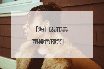 海口发布暴雨橙色预警