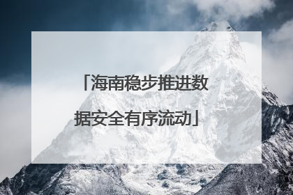 海南稳步推进数据安全有序流动