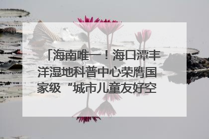 海南唯一！海口潭丰洋湿地科普中心荣膺国家级“城市儿童友好空间建设园区”称号