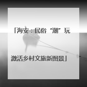 海安：民俗“潮”玩激活乡村文旅新图景