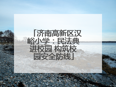 济南高新区汉峪小学：民法典进校园 构筑校园安全防线