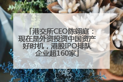 港交所CEO陈翊庭：现在是外资投资中国资产好时机，港股IPO排队企业超160家