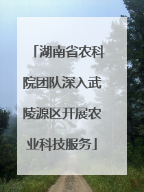 湖南省农科院团队深入武陵源区开展农业科技服务