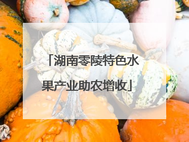 湖南零陵特色水果产业助农增收