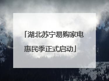 湖北苏宁易购家电惠民季正式启动