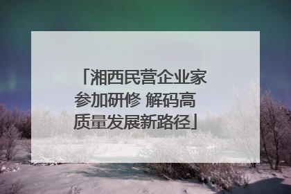 湘西民营企业家参加研修 解码高质量发展新路径