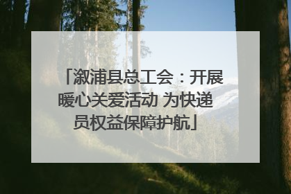 溆浦县总工会：开展暖心关爱活动 为快递员权益保障护航