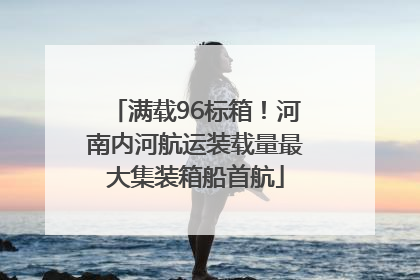 满载96标箱！河南内河航运装载量最大集装箱船首航