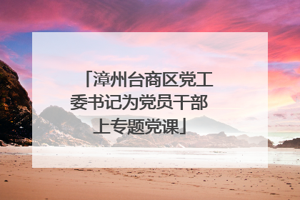 漳州台商区党工委书记为党员干部上专题党课