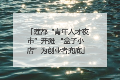 莲都“青年人才夜市”开摊 “盒子小店”为创业者兜底