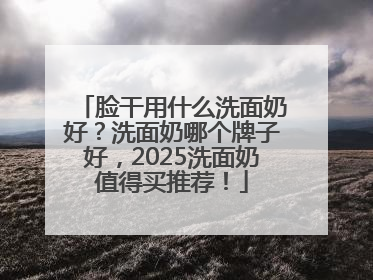 脸干用什么洗面奶好？洗面奶哪个牌子好，2025洗面奶值得买推荐！