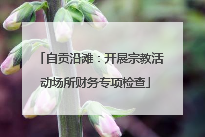 自贡沿滩：开展宗教活动场所财务专项检查