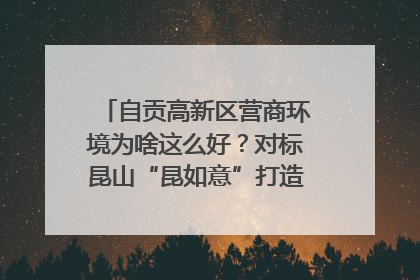 自贡高新区营商环境为啥这么好？对标昆山“昆如意”打造自贡“高兴办”｜美好生活有“盐”味