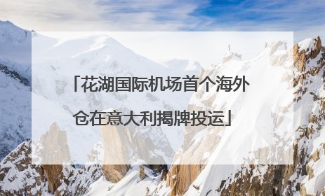 花湖国际机场首个海外仓在意大利揭牌投运