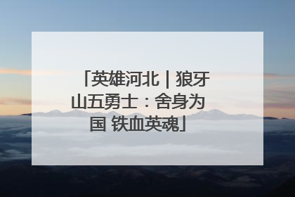 英雄河北｜狼牙山五勇士：舍身为国 铁血英魂