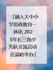 融入大中小学思政教育一体化 2025年长三角少先队交流活动在温岭举办