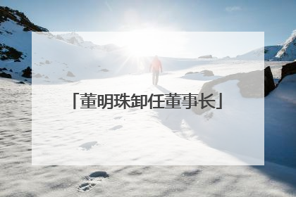 董明珠卸任董事长