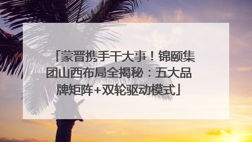 蒙晋携手干大事！锦颐集团山西布局全揭秘：五大品牌矩阵+双轮驱动模式