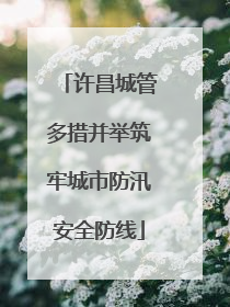 许昌城管多措并举筑牢城市防汛安全防线