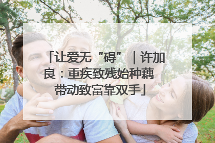 让爱无“碍”｜许加良：重疾致残始种藕 带动致富靠双手