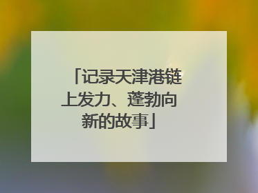 记录天津港链上发力、蓬勃向新的故事