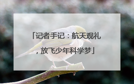 记者手记：航天观礼，放飞少年科学梦