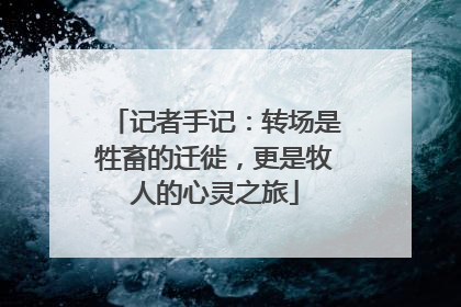 记者手记：转场是牲畜的迁徙，更是牧人的心灵之旅