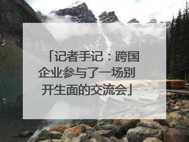 记者手记：跨国企业参与了一场别开生面的交流会
