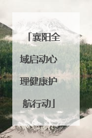 襄阳全域启动心理健康护航行动