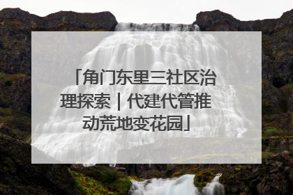 角门东里三社区治理探索｜代建代管推动荒地变花园