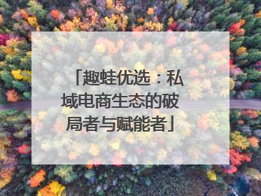 趣蛙优选：私域电商生态的破局者与赋能者