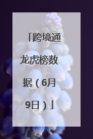 跨境通龙虎榜数据（6月9日）