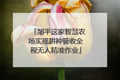 邹平这家智慧农场实现耕种管收全程无人精准作业