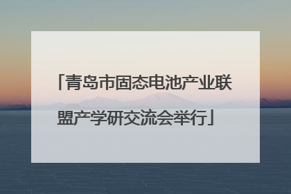 青岛市固态电池产业联盟产学研交流会举行