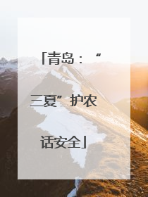 青岛：“三夏”护农话安全