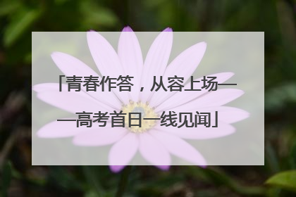 青春作答，从容上场——高考首日一线见闻