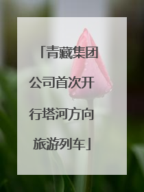 青藏集团公司首次开行塔河方向旅游列车