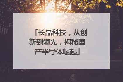 长晶科技，从创新到领先，揭秘国产半导体崛起
