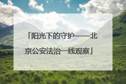 阳光下的守护——北京公安法治一线观察