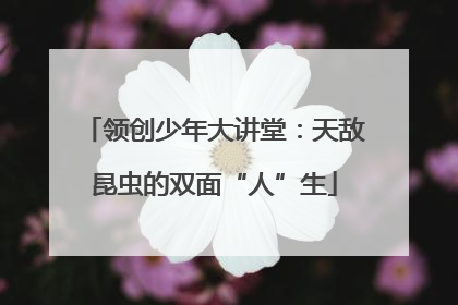 领创少年大讲堂：天敌昆虫的双面“人”生
