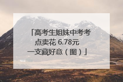 高考生姐妹中考考点卖花 6.78元一支藏好意（图）