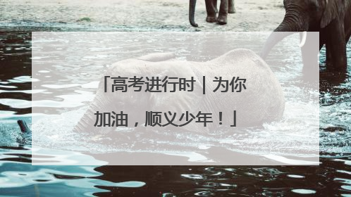 高考进行时｜为你加油，顺义少年！