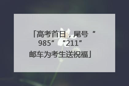 高考首日，尾号“985”“211”邮车为考生送祝福