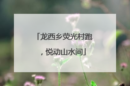 龙西乡荧光村跑，悦动山水间