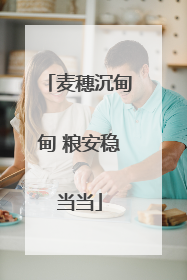 麦穗沉甸甸 粮安稳当当